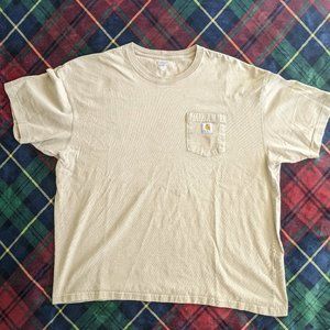 Men's beige Carhartt work pocket tee - XXL